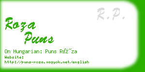 roza puns business card